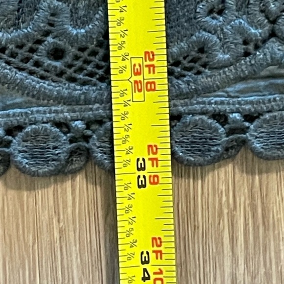 Soft Surroundings Women’s Tunic Top Grey 100% Cotton Lace Longline Cottagecore - Picture 12 of 12